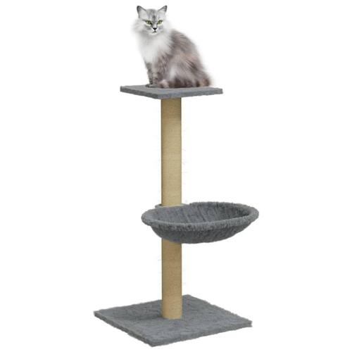 Kradsetræ med sisalkradsestolpe 74 cm lysegrå