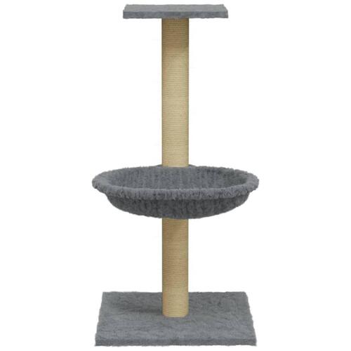 Kradsetræ med sisalkradsestolpe 74 cm lysegrå