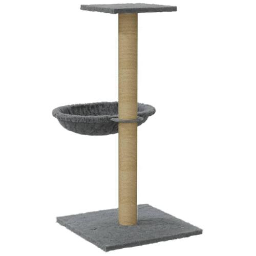 Kradsetræ med sisalkradsestolpe 74 cm lysegrå