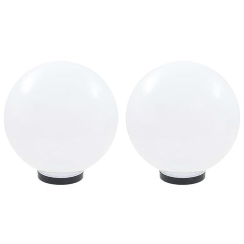 LED-kuglelamper 2 stk. kugleformet 30 cm PMMA
