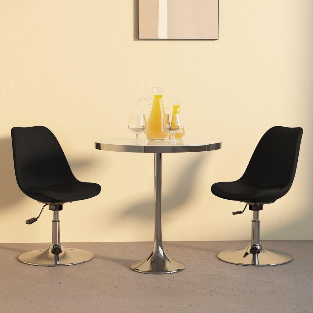 Drejelige spisebordsstole 2 stk. stof sort