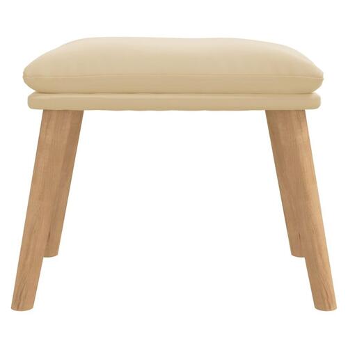 Fodskammel 45x29,5x35 cm fløjl cremefarvet