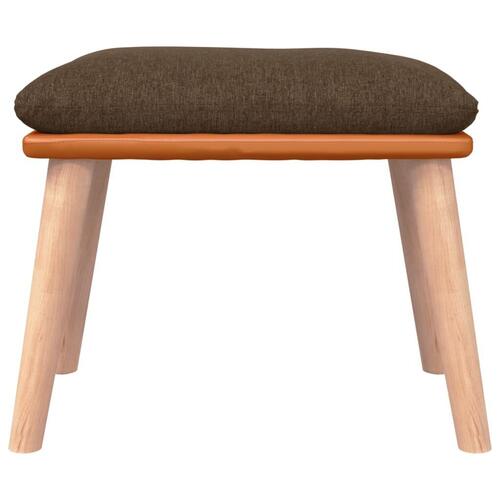 Fodskammel 45x29,5x39 cm stof og kunstlæder brun