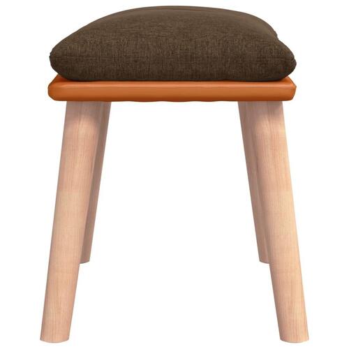 Fodskammel 45x29,5x39 cm stof og kunstlæder brun