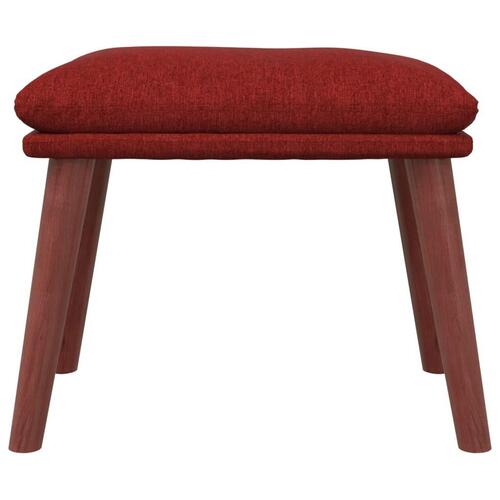 Fodskammel 45x29,5x35 cm stof vinrød