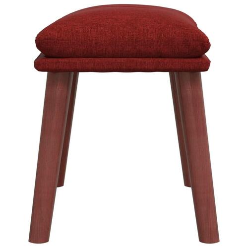 Fodskammel 45x29,5x35 cm stof vinrød