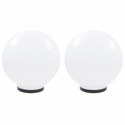 LED-kuglelamper 2 stk. kugleformet 40 cm PMMA