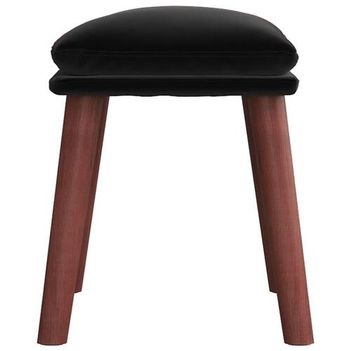 Fodskammel 45x29,5x35 cm fløjl sort