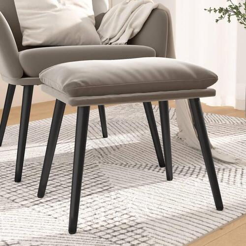Fodskammel 45x29,5x35 cm fløjl lysegrå