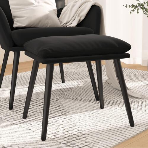 Fodskammel 45x29,5x35 cm fløjl sort