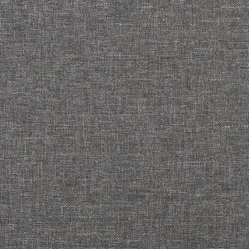 Fodskammel 45x29,5x35 cm stof og kunstlæder lysegrå