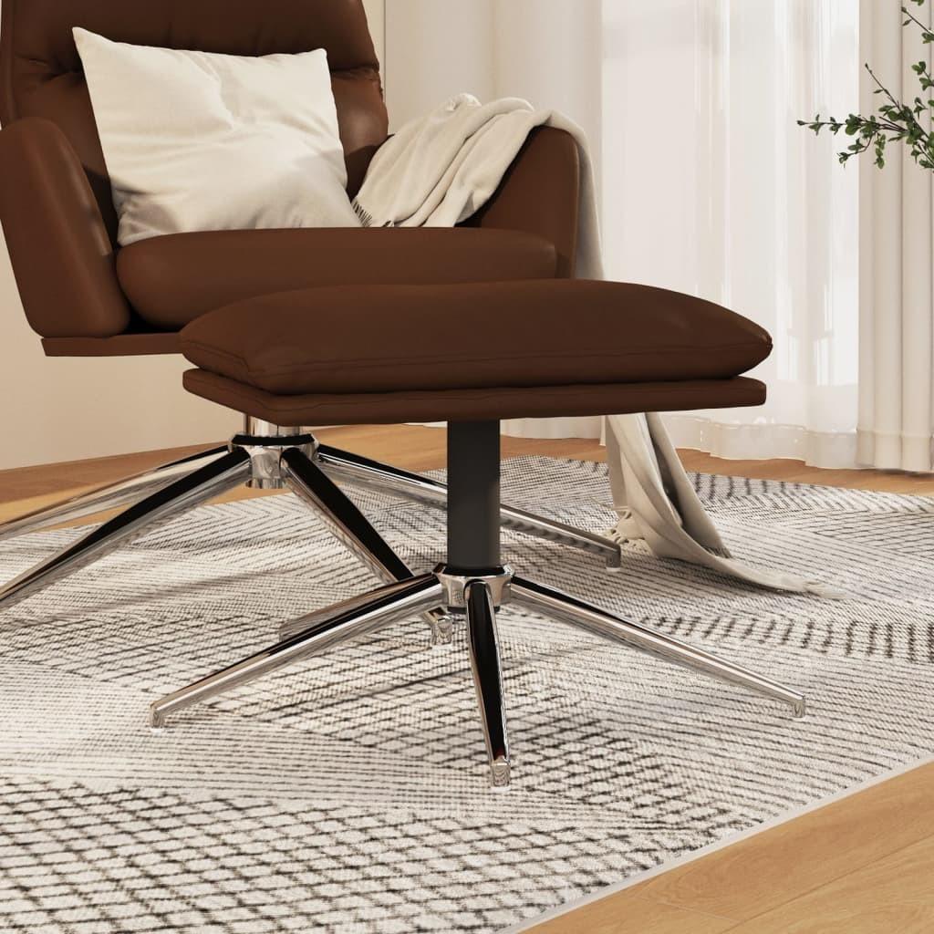 Fodskammel 45x29,5x35 cm kunstlæder brun