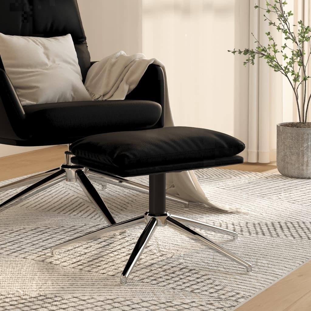 Fodskammel 45x29,5x39 cm kunstlæder sort