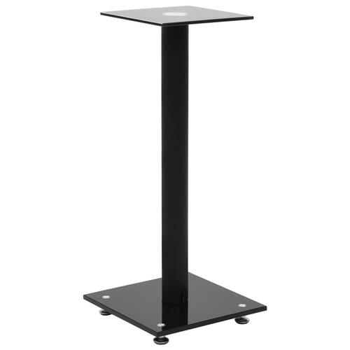 Højtalerstativer 2 stk. hærdet glas 1 søjledesign sort