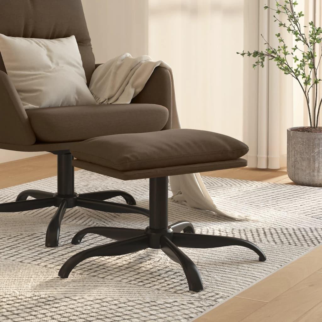 Fodskammel 60x60x36 cm stof brun