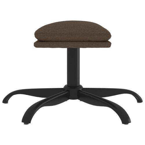 Fodskammel 60x60x36 cm stof brun