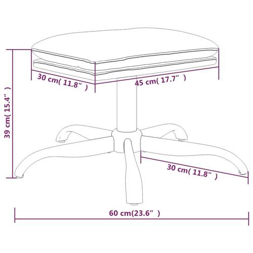 Fodskammel 60x60x36 cm stof brun