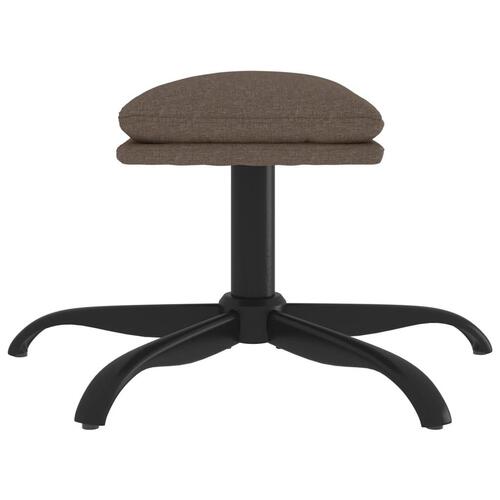 Fodskammel 60x60x36 cm stof gråbrun