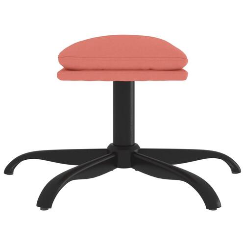 Fodskammel 60x60x36 cm fløjl lyserød