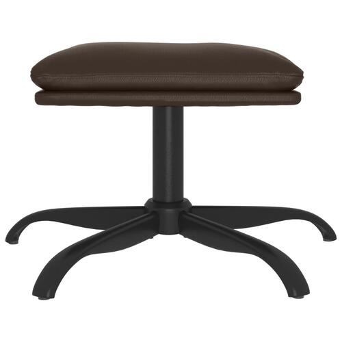 Fodskammel 60x60x36 cm kunstlæder brun