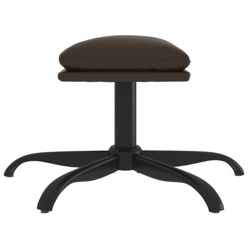 Fodskammel 60x60x36 cm kunstlæder brun