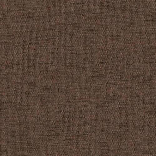 Fodskammel 60x60x36 cm stof og kunstlæder brun