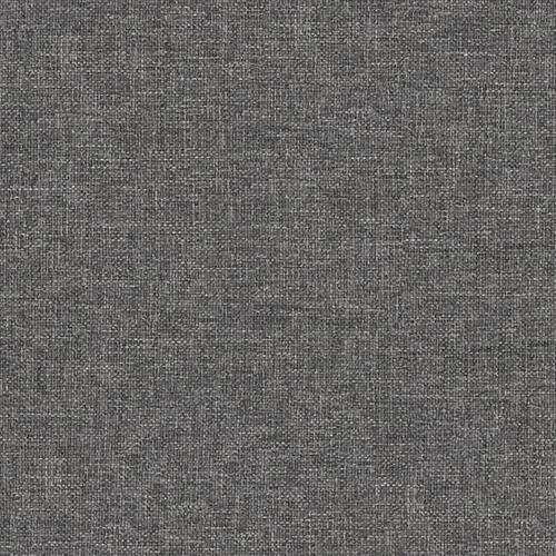 Fodskammel 60x60x36 cm stof og kunstlæder lysegrå