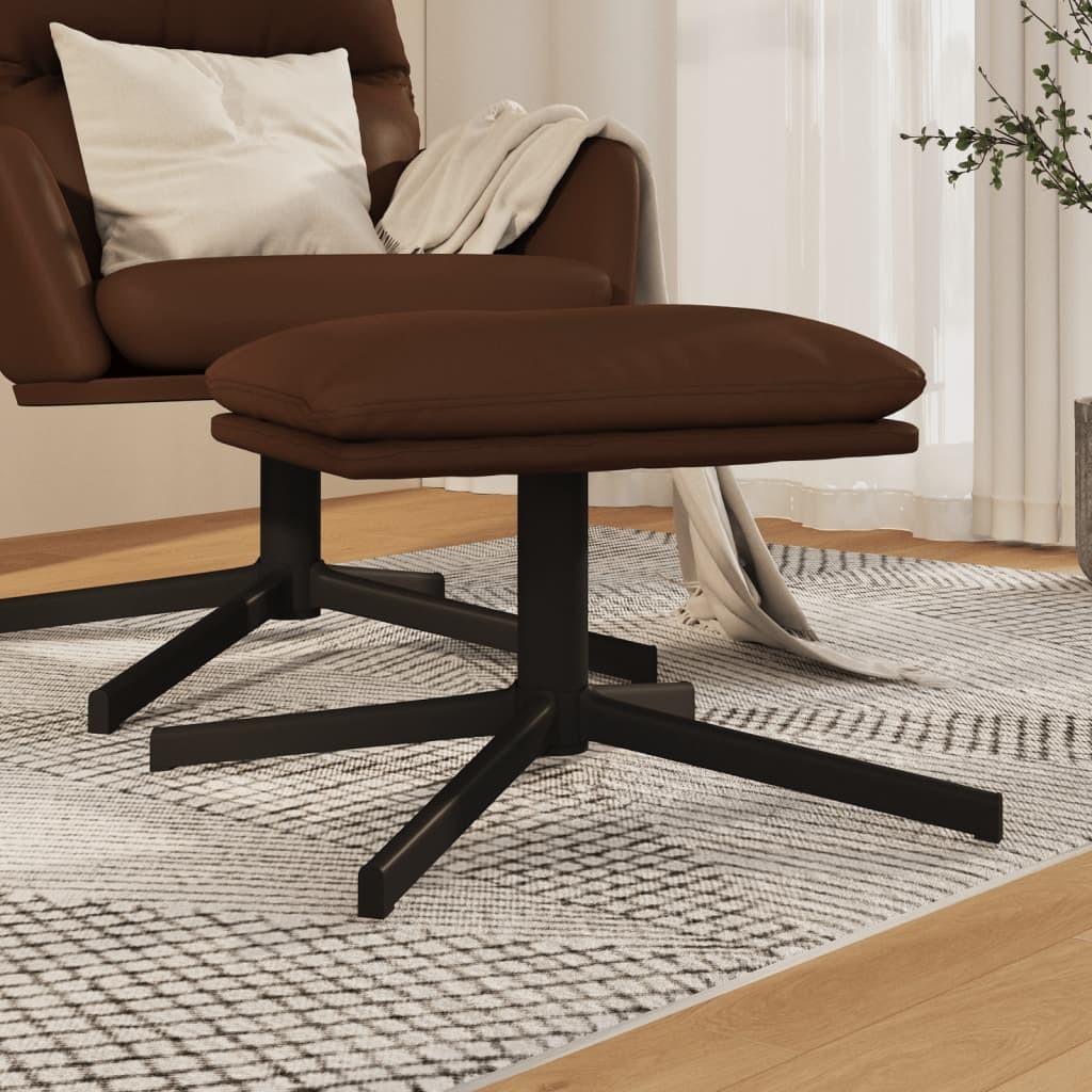 Fodskammel 45x29,5x36 cm kunstlæder brun