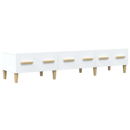 Tv-bord 150x34,5x30 cm konstrueret træ hvid