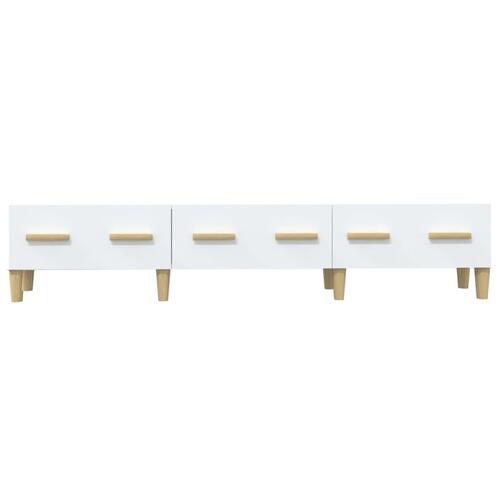 Tv-bord 150x34,5x30 cm konstrueret træ hvid
