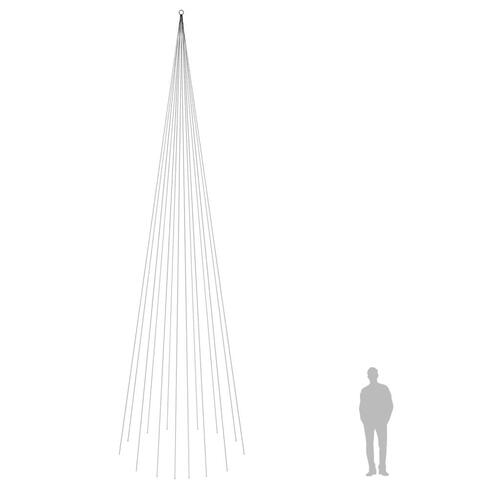 Juletræ til flagstang 1134 LED'er 800 cm varmt hvidt lys