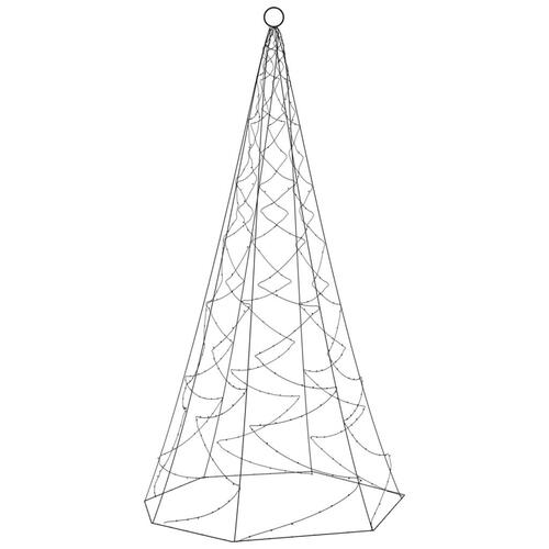 Juletræ til flagstang 200 LED'er 180 cm varmt hvidt lys