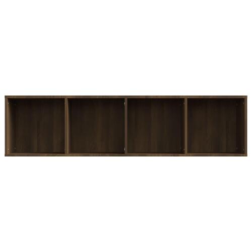 Bogreol/tv-skab 143x30x36 cm konstrueret træ brun egetræ