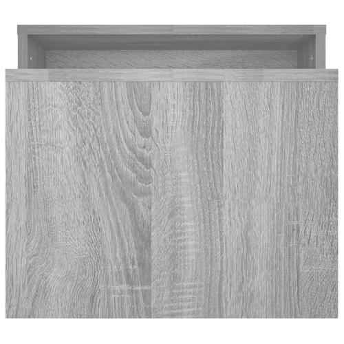 Sofabordssæt 100x48x40 cm konstrueret træ grå sonoma-eg