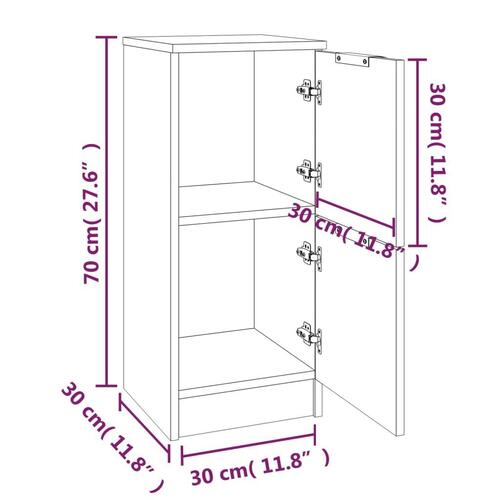 Skænk 30x30x70 cm konstrueret træ betongrå