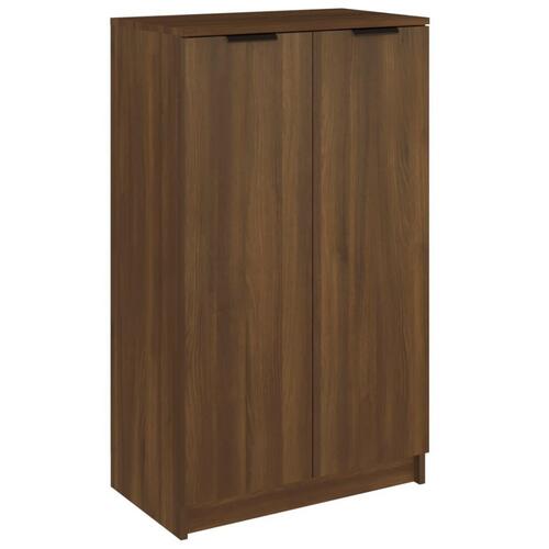 Skoskab 59x35x100 cm konstrueret træ brun egetræsfarve