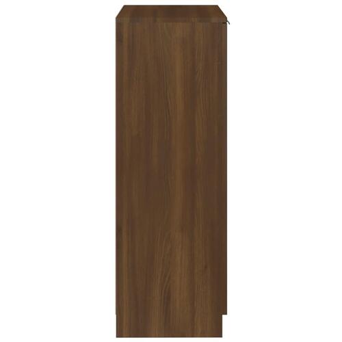 Skoskab 59x35x100 cm konstrueret træ brun egetræsfarve