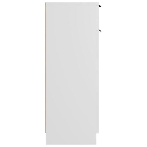 Badeværelsesskab 32x34x90 cm konstrueret træ hvid