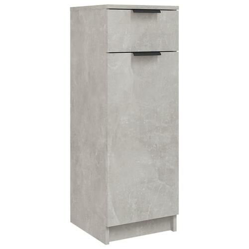 Badeværelsesskab 32x34x90 cm konstrueret træ betongrå