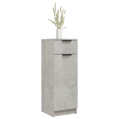 Badeværelsesskab 32x34x90 cm konstrueret træ betongrå