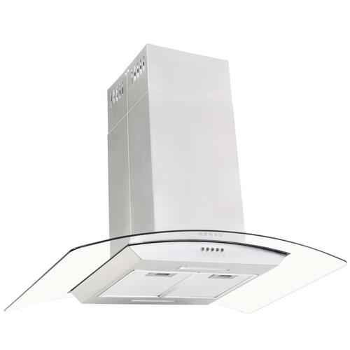 Ø-emhætte 90 cm rustfrit stål 756 m³/t LED