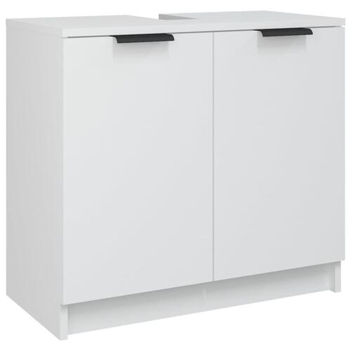 Badeværelsesskab 64,5x33,5x59 cm konstrueret træ hvid