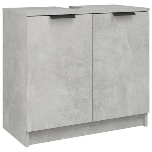 Badeværelsesskab 64,5x33,5x59 cm konstrueret træ betongrå