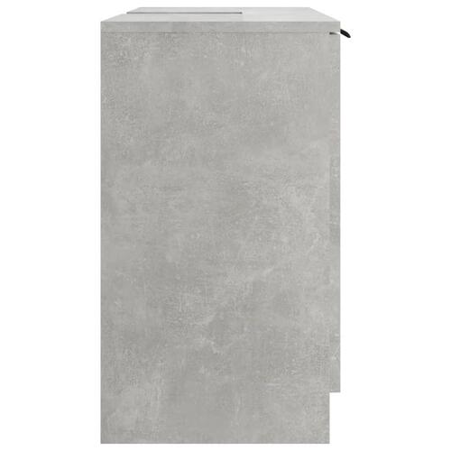Badeværelsesskab 64,5x33,5x59 cm konstrueret træ betongrå