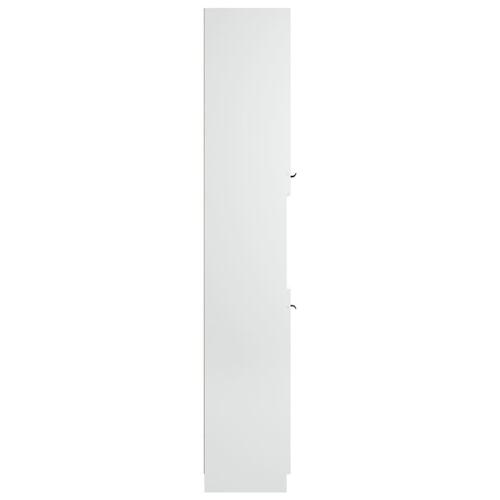 Badeværelsesskab 32x34x188,5 cm konstrueret træ hvid