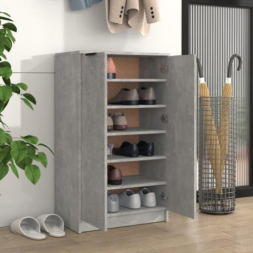 Skoskab 59x35x100 cm konstrueret træ betongrå