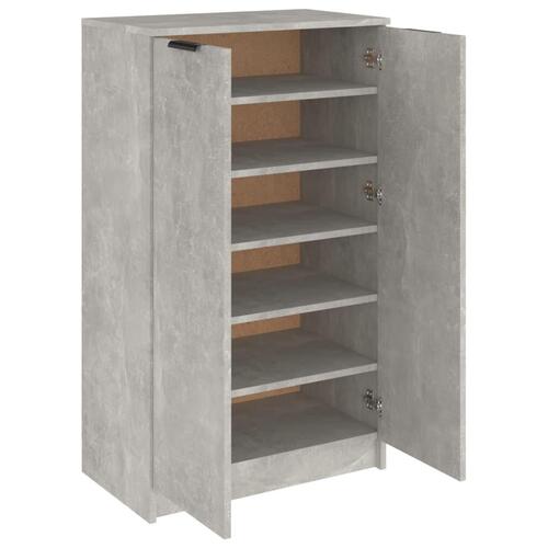 Skoskab 59x35x100 cm konstrueret træ betongrå