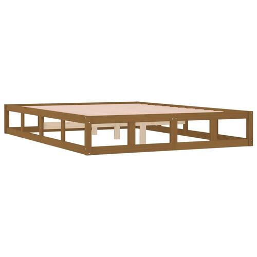 Sengeramme 120x190 cm Small Double massivt træ gyldenbrun