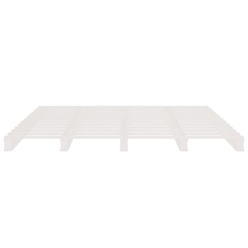 Palleseng 120x200 cm massivt fyrretræ hvid