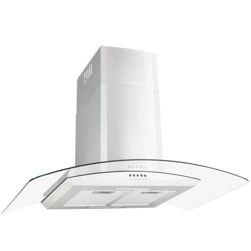 Vægmonteret emhætte 90 cm rustfrit stål 756 m³/t. LED